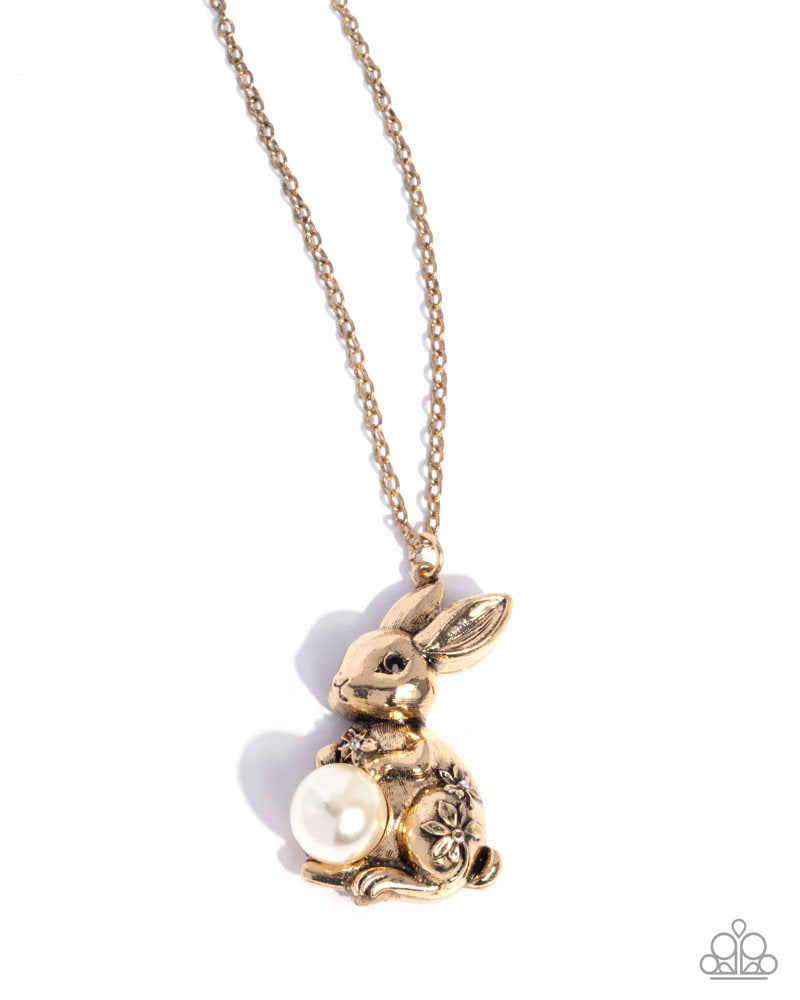 Easter Bunny Necklace - Gold image 2
