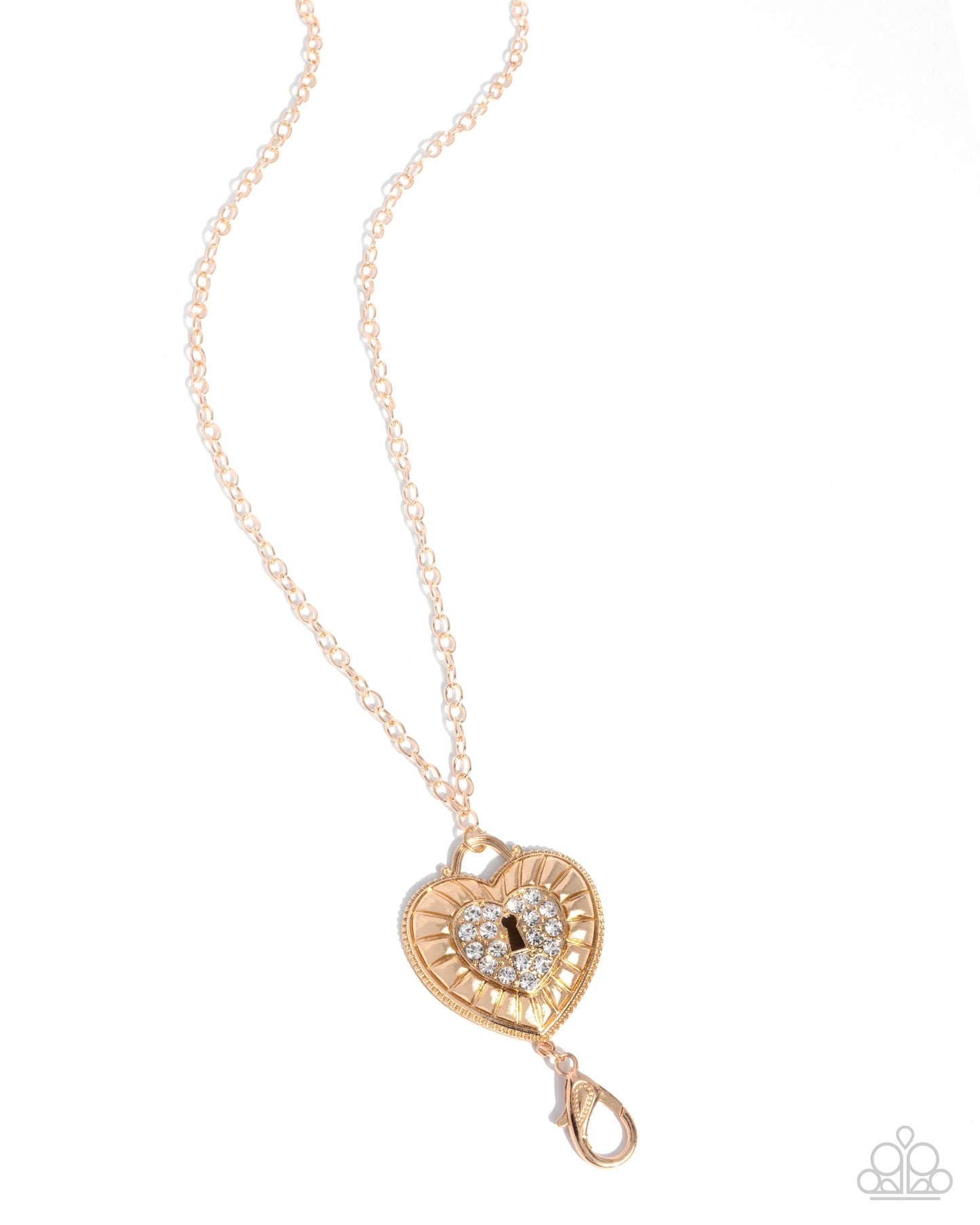 Panoramic Padlock Necklace - Gold image 2