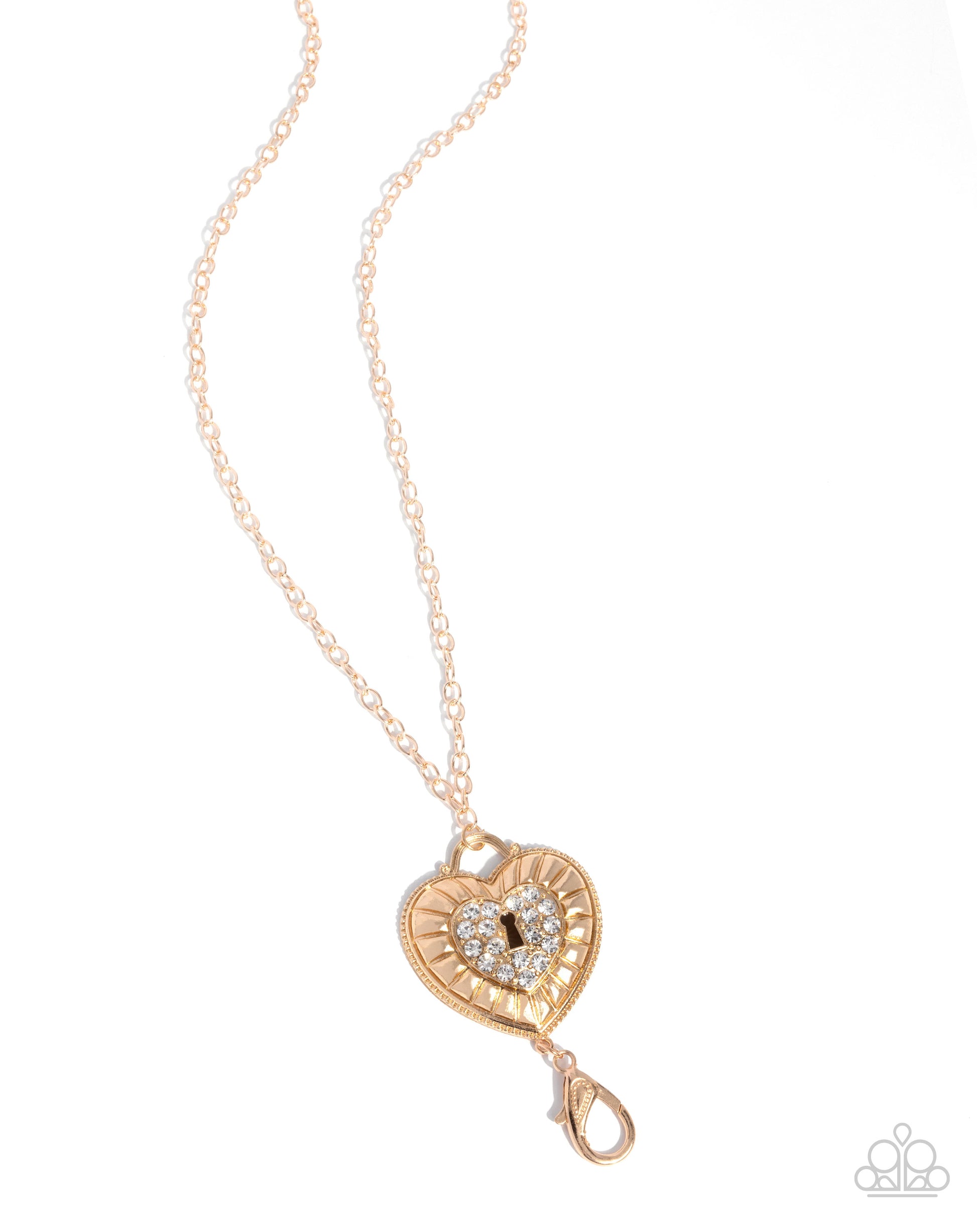 Panoramic Padlock Necklace - Gold image 2