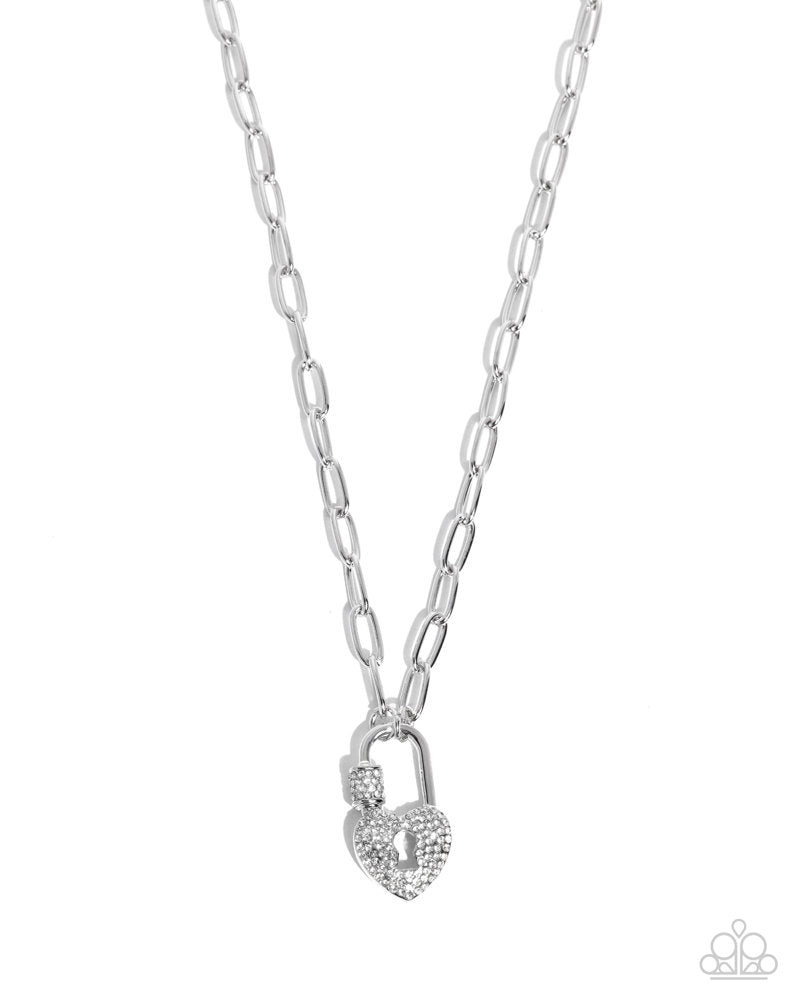 Padlock Potential - White | Paparazzi Accessories