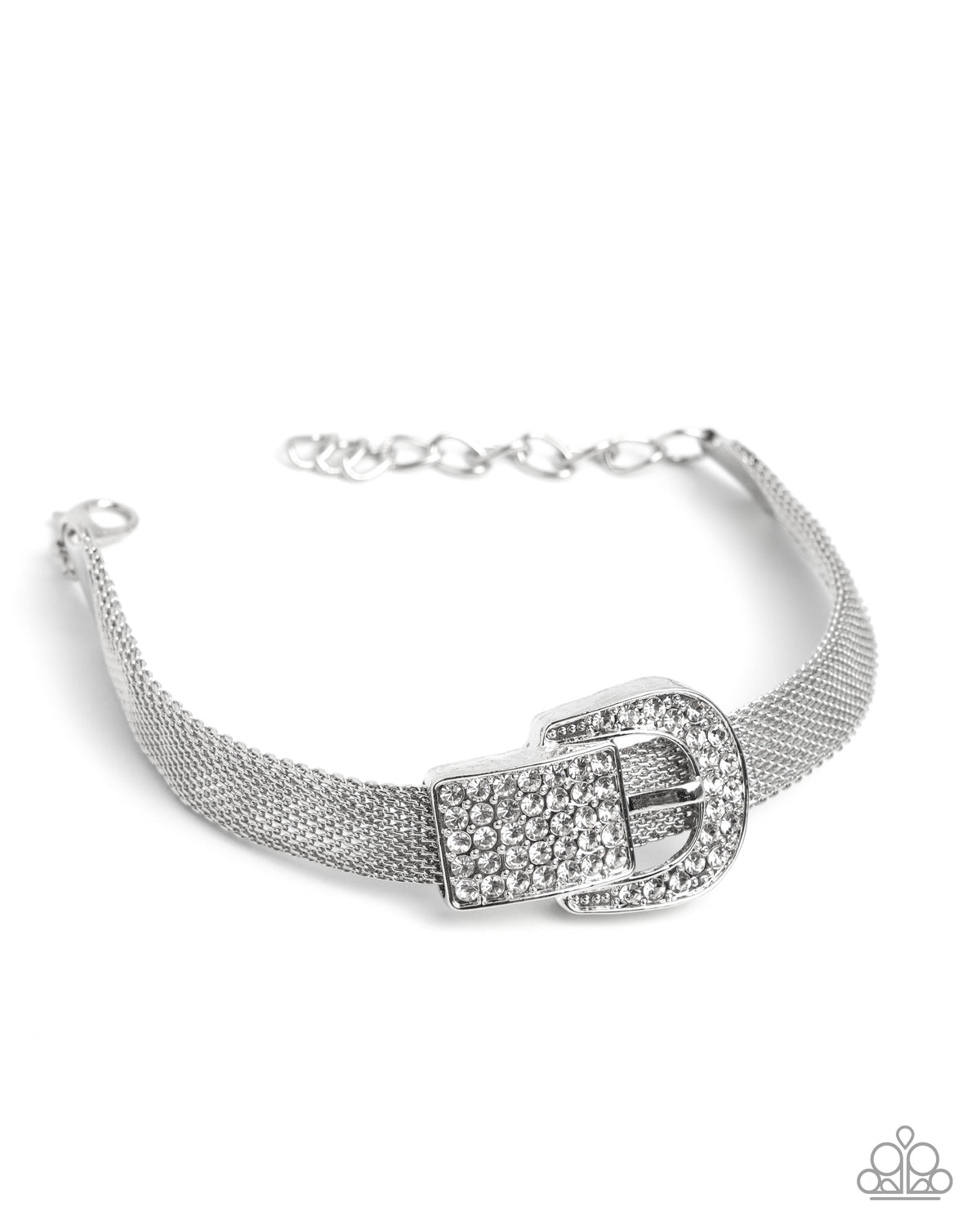 Boldly Buckled Bracelet - White | Paparazzi Accessories image 2