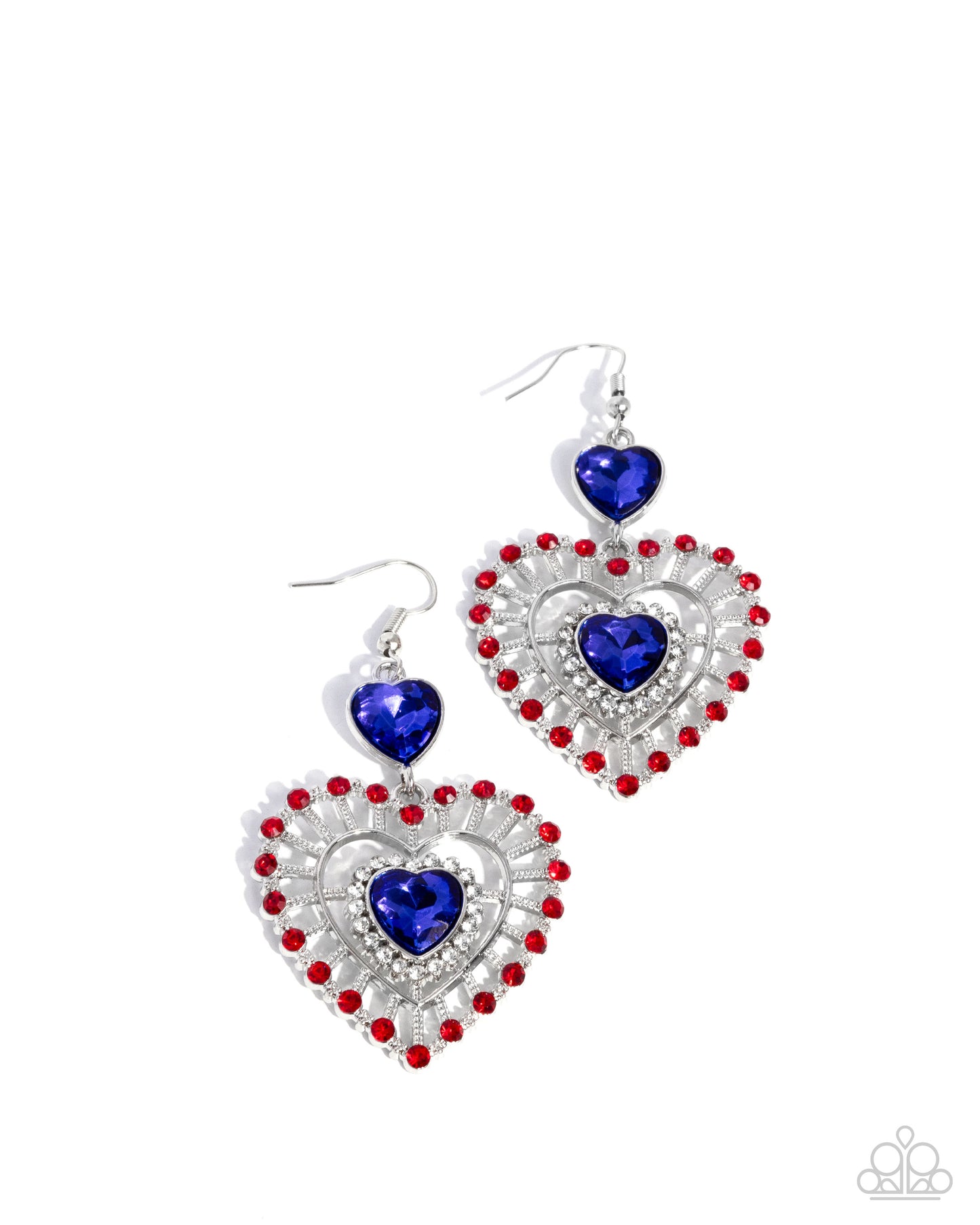 Patriotic Pattern Earrings - Multi image 2