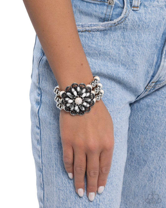 Floral Figment - White | Paparazzi Accessories