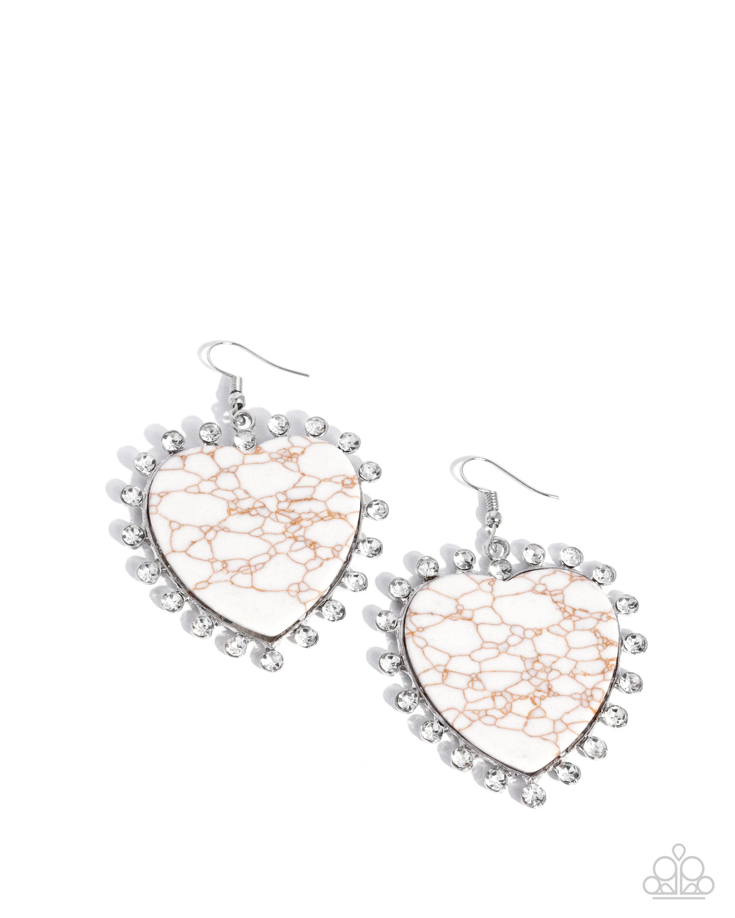 Dazzling Damsel Earrings - White | Paparazzi Accessories image 2