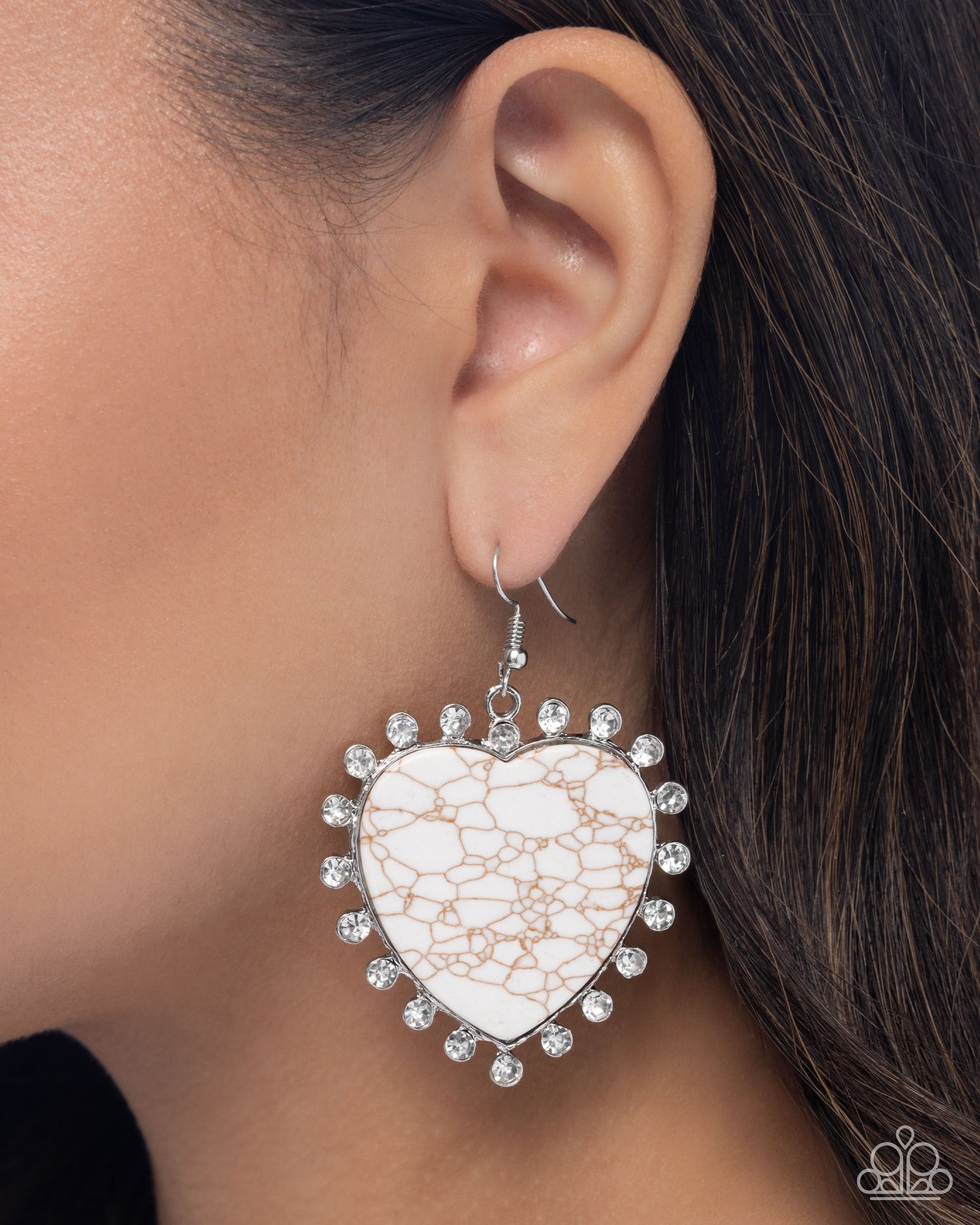 Dazzling Damsel Earrings - White | Paparazzi Accessories