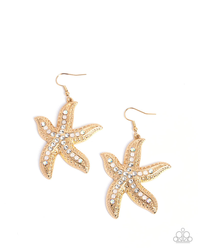 Seize the Starfish Earrings - Gold image 2