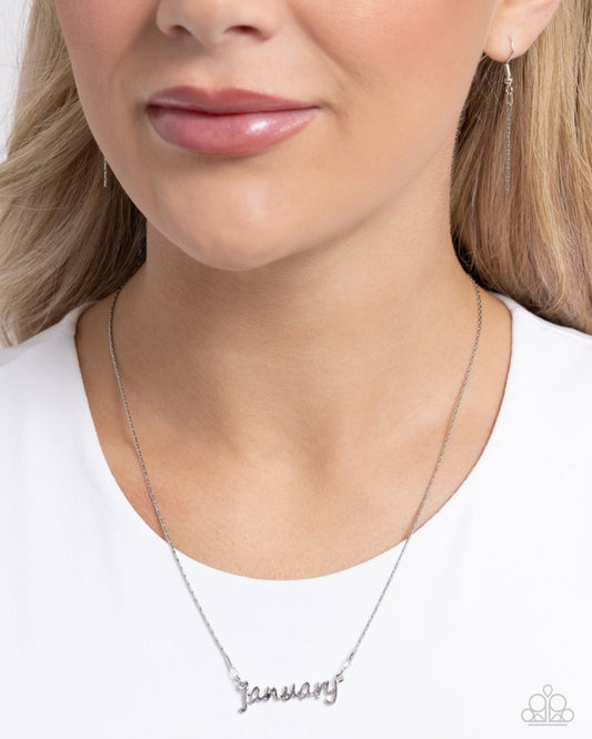 Birth Month Bling - January - Silver | Paparazzi Accessories
