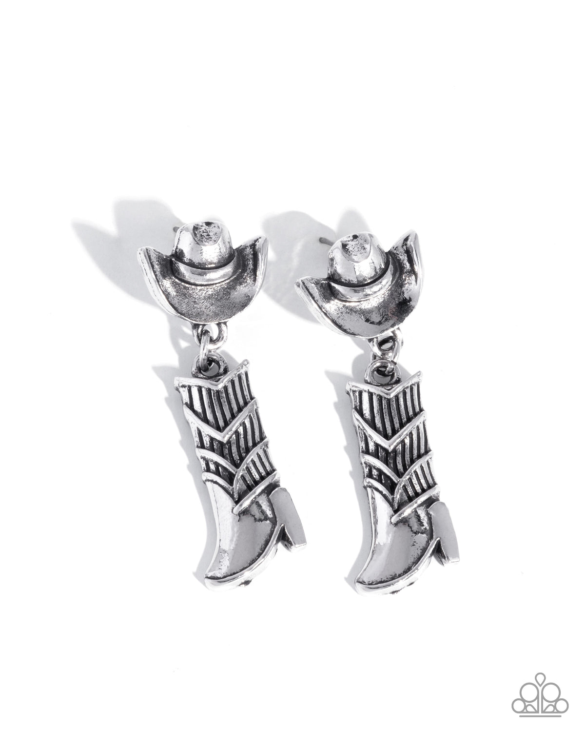 Boot Scootin Ballad Earrings - Silver image 2