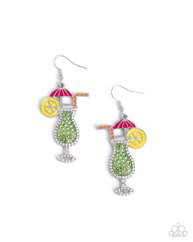 Delightful Daiquiri Earrings - Green | Paparazzi Accessories image 2