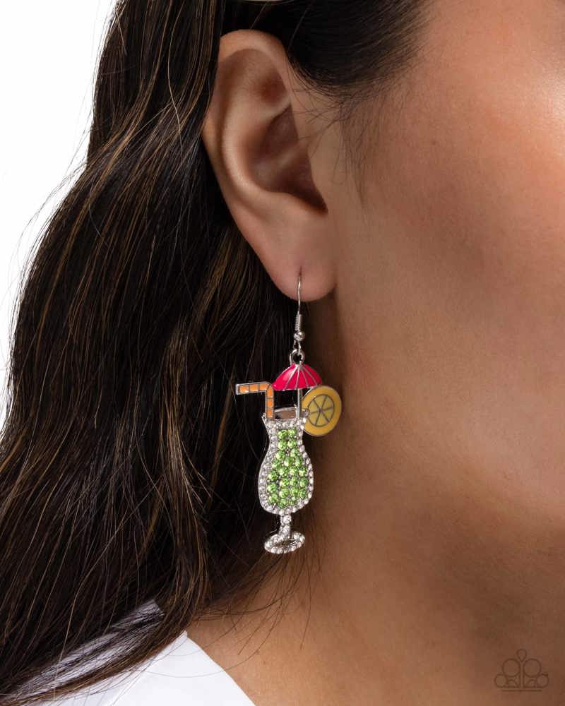 Delightful Daiquiri Earrings - Green | Paparazzi Accessories image 3