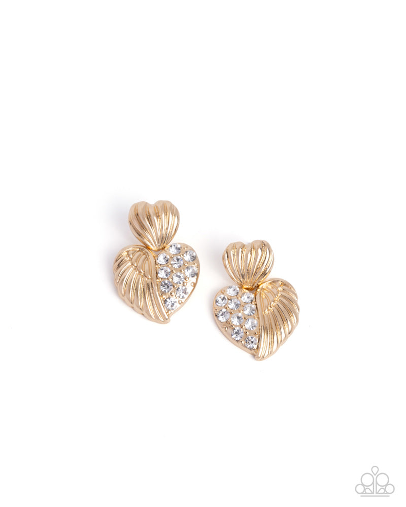 Angelic Adornment Earrings - Gold | Paparazzi Accessories image 2