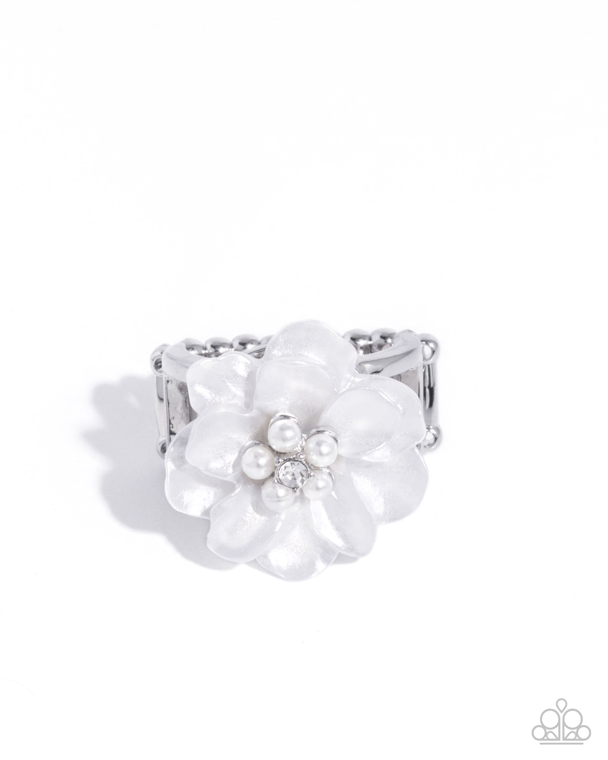 Pinched Petals - White | Paparazzi Accessories