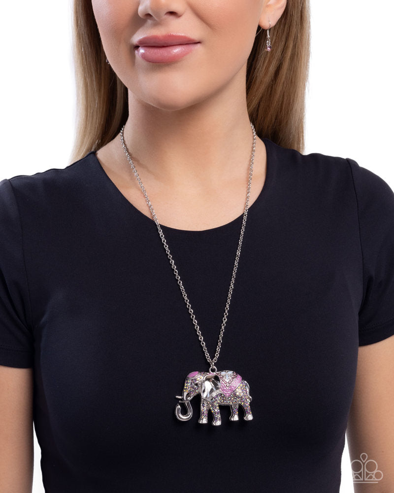 Educated Elephant Necklace - Purple image 3