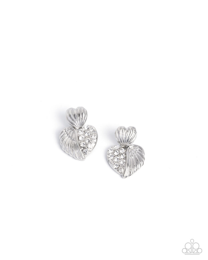 Angelic Adornment Earrings - White | Paparazzi Accessories image 2