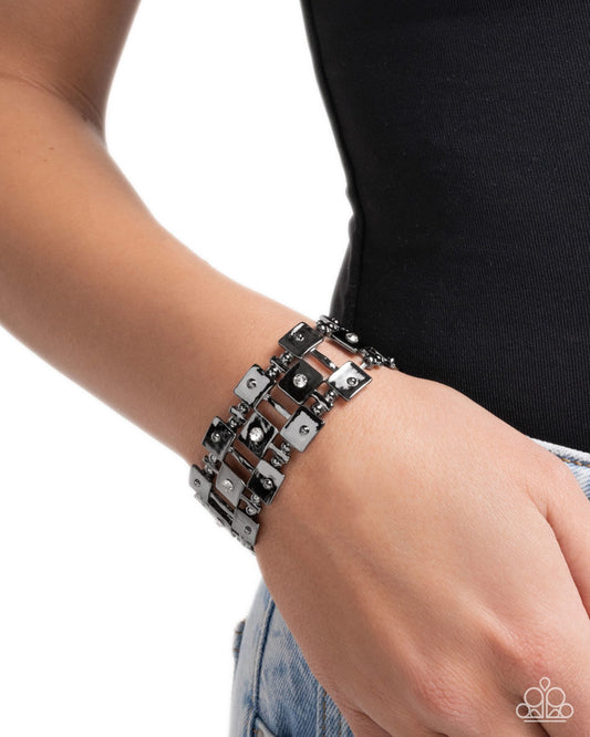 Puzzling Persistence - Black | Paparazzi Accessories