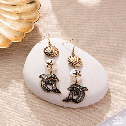 Delightful Dolphin - Gold | Paparazzi Accessories