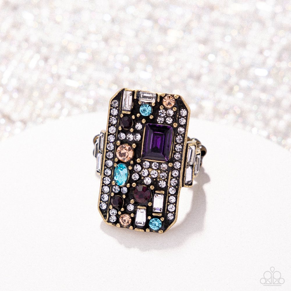 Princess Pattern Ring - Brass