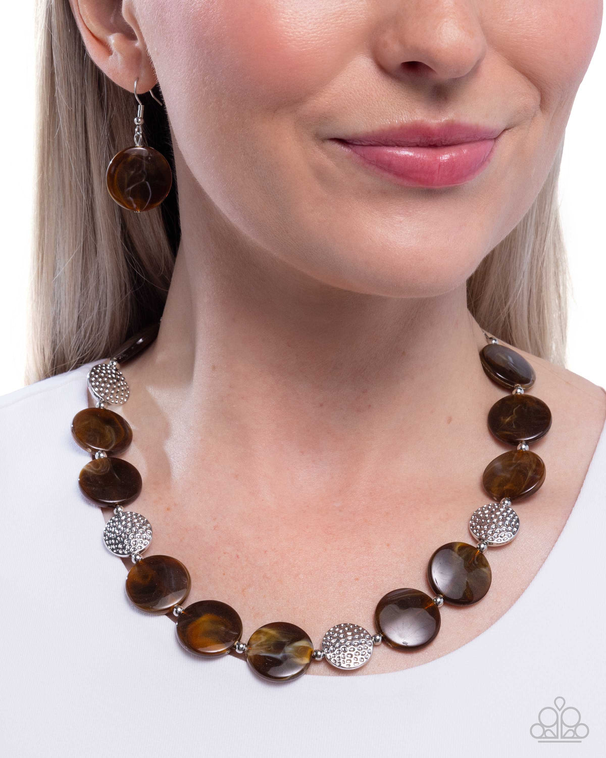 Swatch Shimmer Necklace - Brown | Paparazzi Accessories image 3