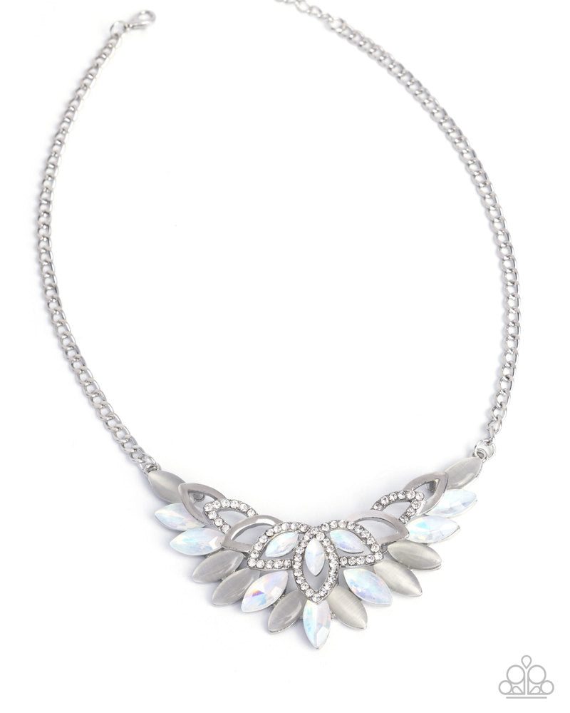 Marquise Maneuver Necklace - White | Paparazzi Accessories image 2