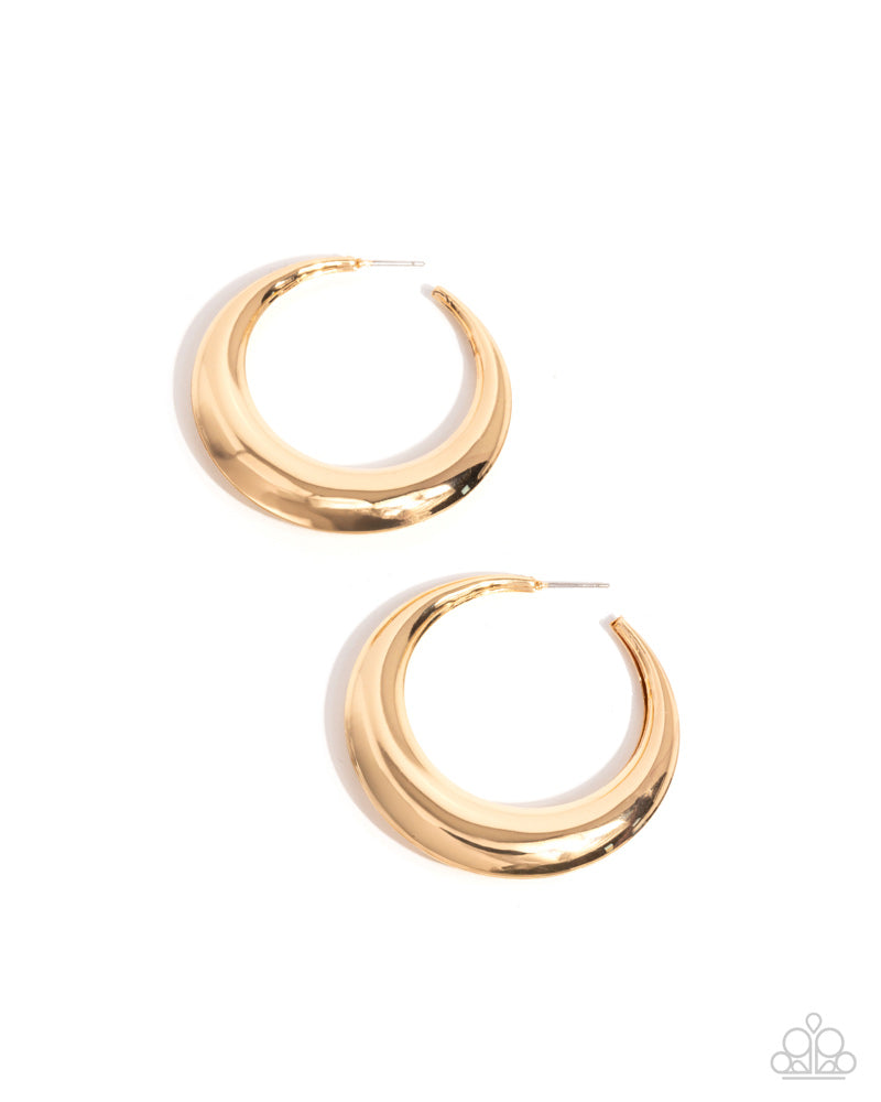 Circular Circumstance Earrings - Gold image 2