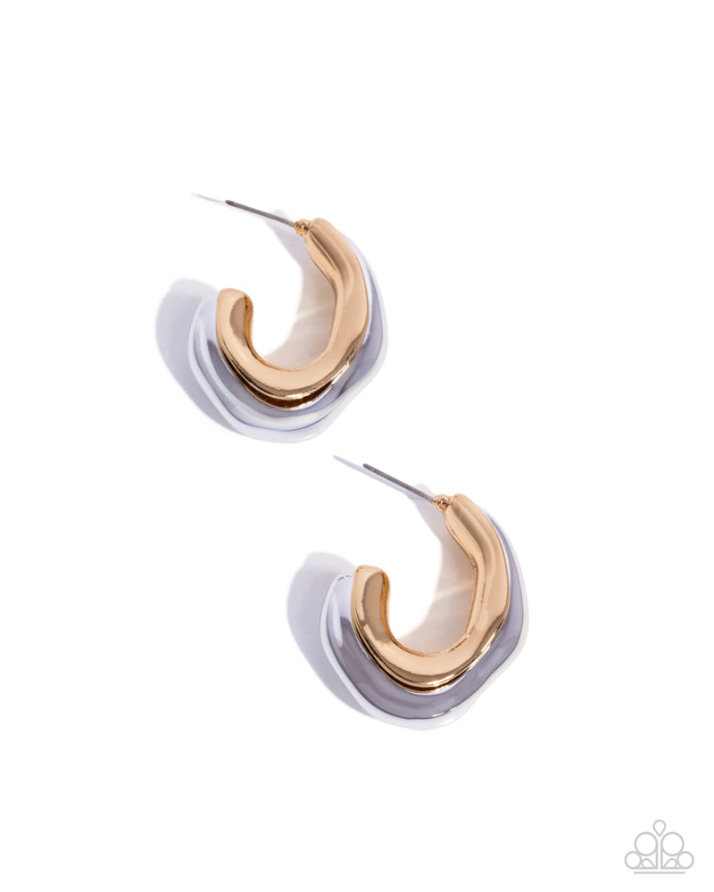 Metallic Multicolored Earrings - Multi | Paparazzi Accessories image 2