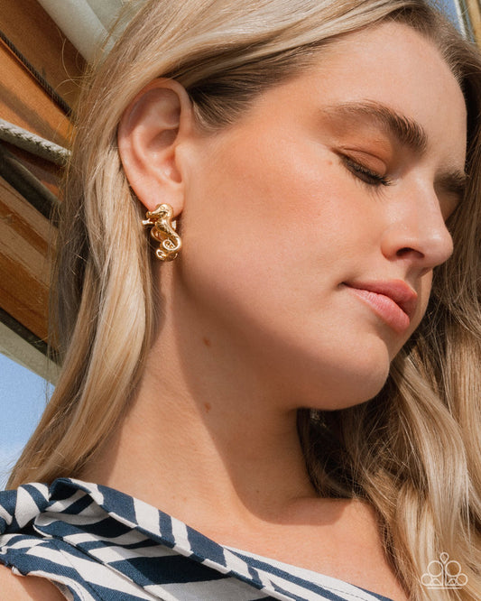 Sea Horse Statement - Gold | Paparazzi Accessories