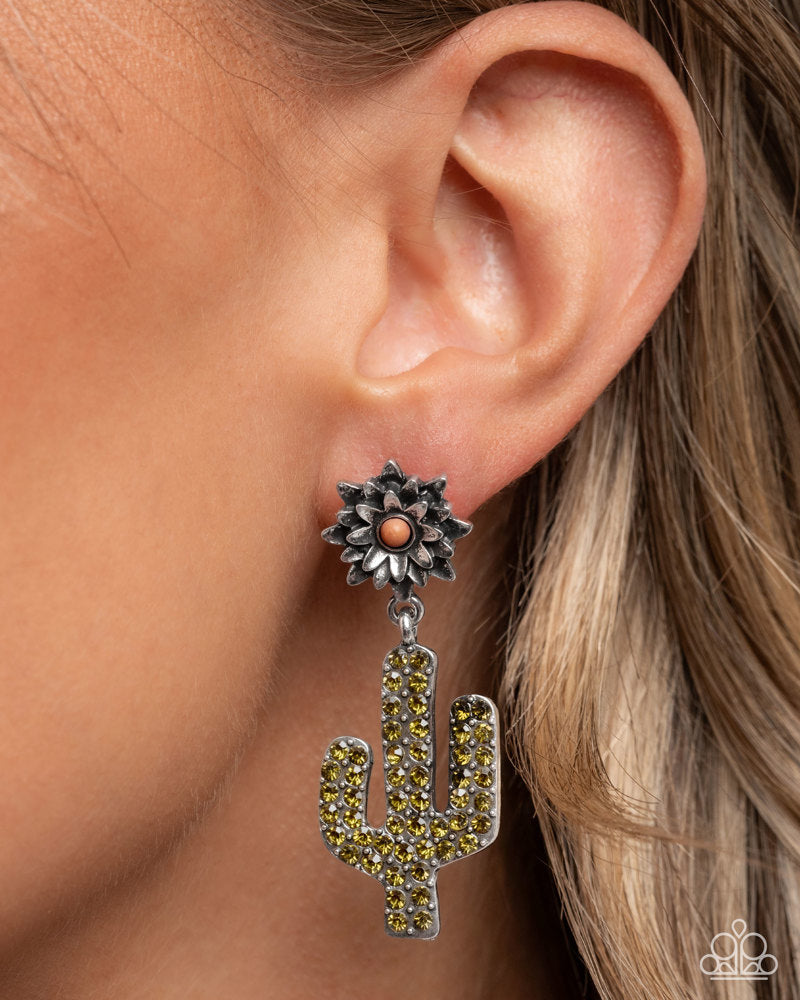 Complete Look - Cactus Cascade Necklace and Cactus Cause Earrings - Brown 2-Piece Set - Paparazzi