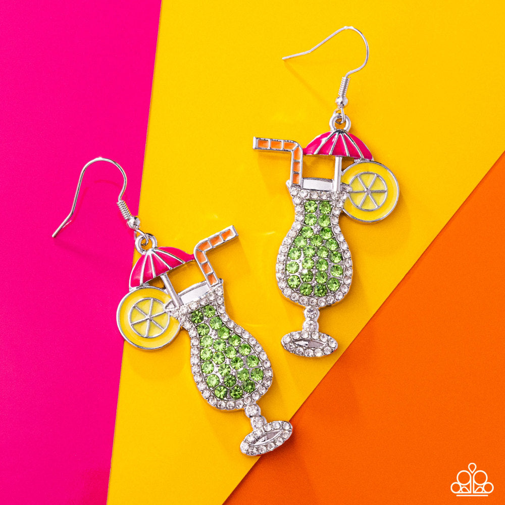 Delightful Daiquiri Earrings - Green | Paparazzi Accessories