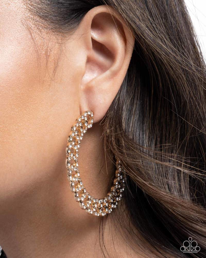 Interlocked Icing Earrings - Gold