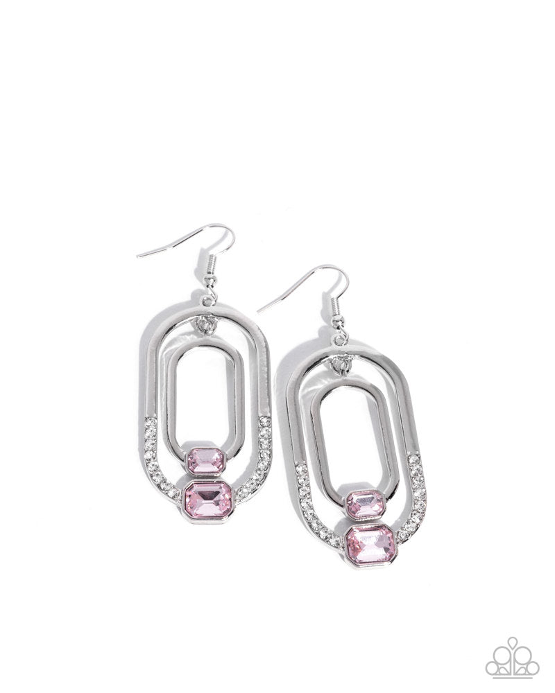 Opulent Operation Earrings - Pink | Paparazzi Accessories image 2
