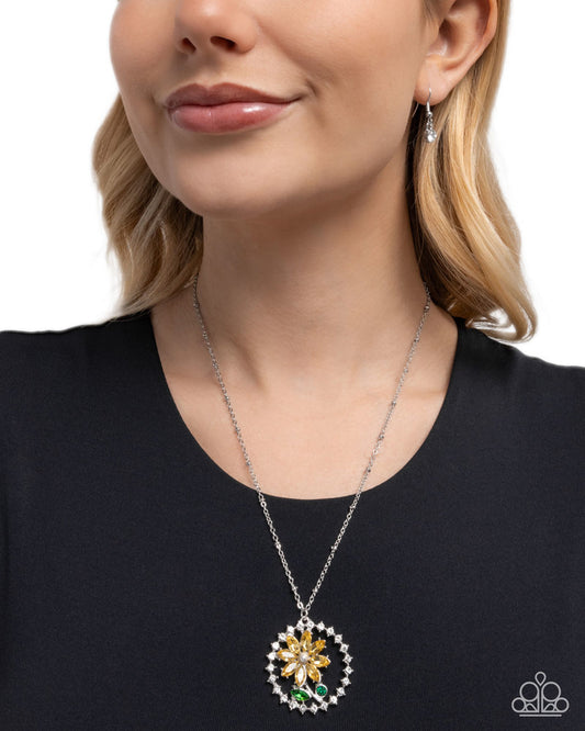 Framing Florals - Yellow | Paparazzi Accessories