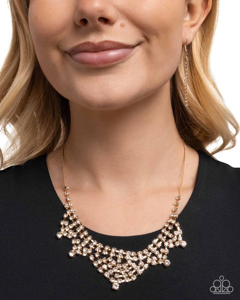 Square Selfie Necklace - Gold image 3