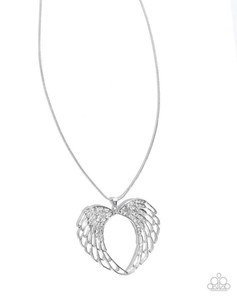 Angelic Accuracy Necklace - White | Paparazzi Accessories image 2