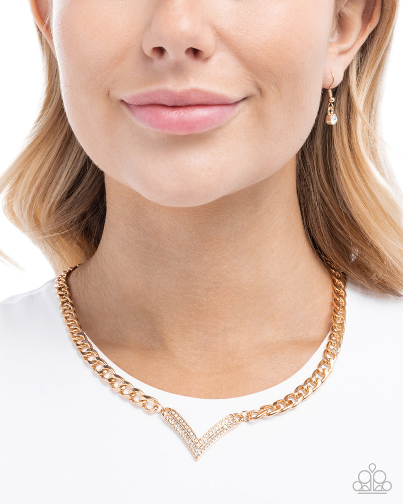 Confident Chevron - Gold