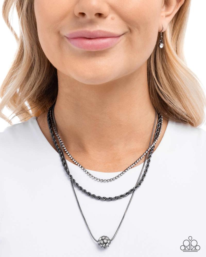 True Love Tiers Necklace - Black image 3