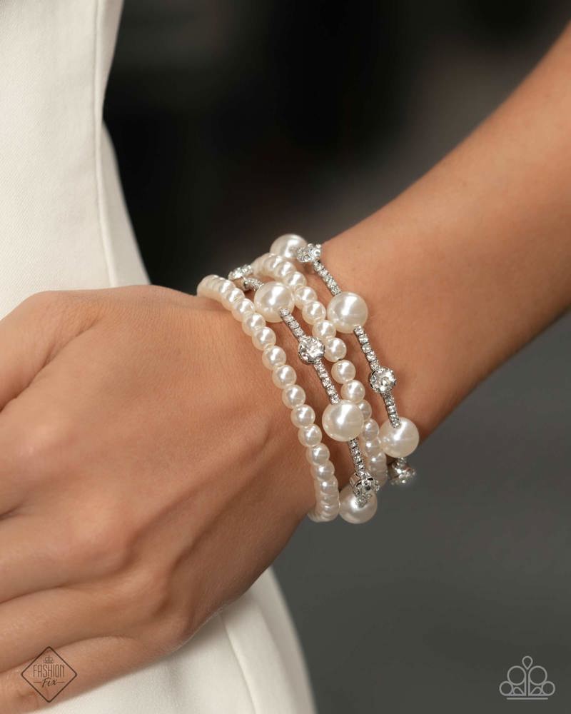 Adorably Amiable Bracelet - White image 3