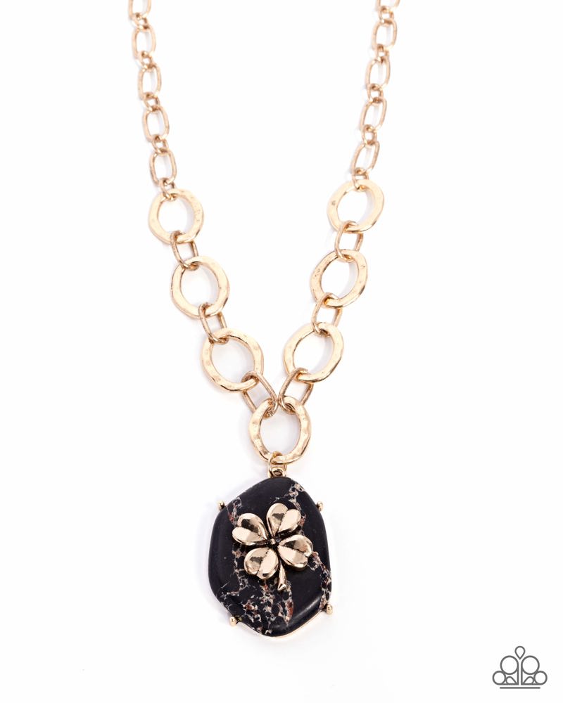 Clover Collection Necklace - Black image 2