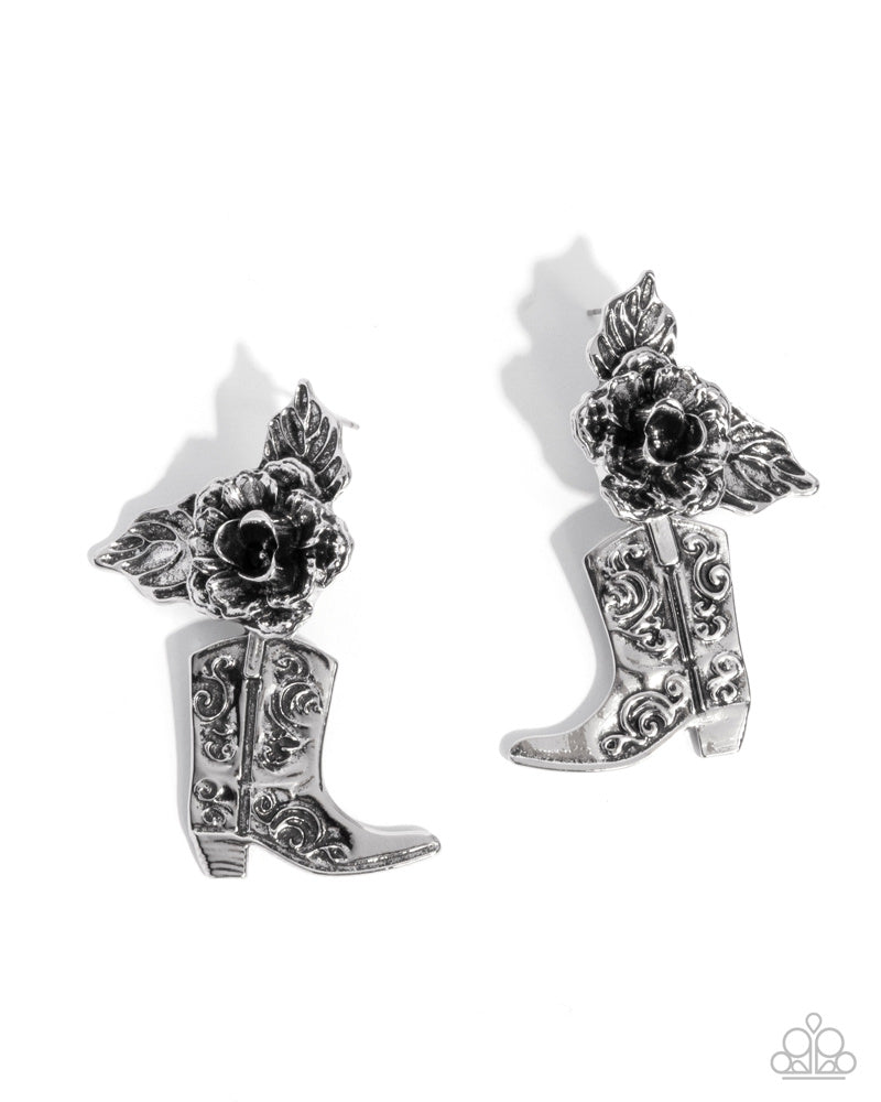 Dancing Boots Earrings - Silver image 2