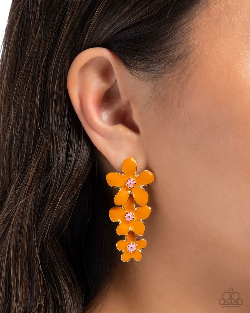 Crack of BLOOM Earrings - Orange image 3