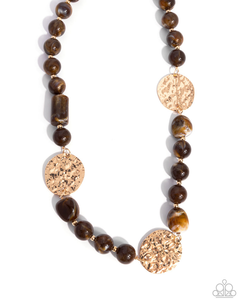 Contemplative Chic Necklace - Brown image 2