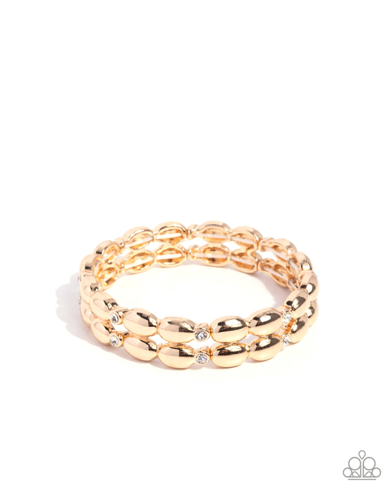 Stacked Statement - Gold | Paparazzi Accessories