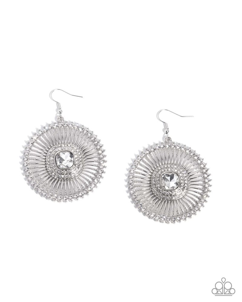 Wonderful Wheel Earrings - White image 2
