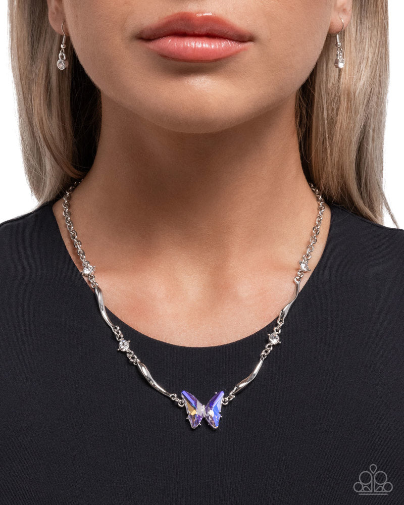 Gliding Glitz Necklace - Purple image 3