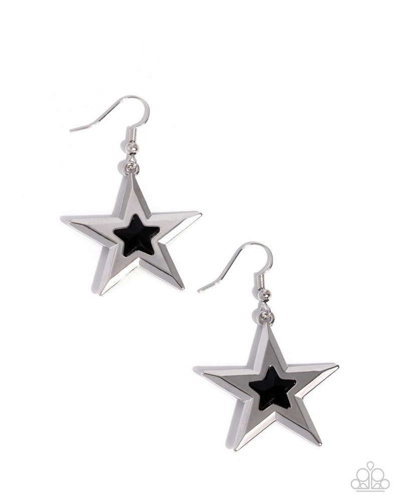 Self-Assured Stars - Black | Paparazzi Accessories