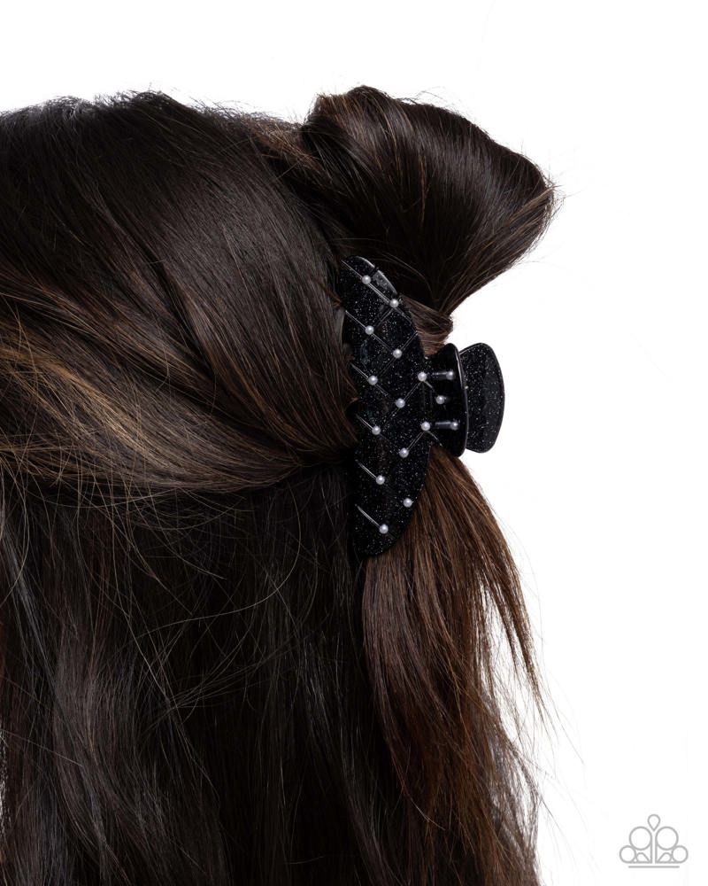 Precise Pearls Hair Accessory - Black
