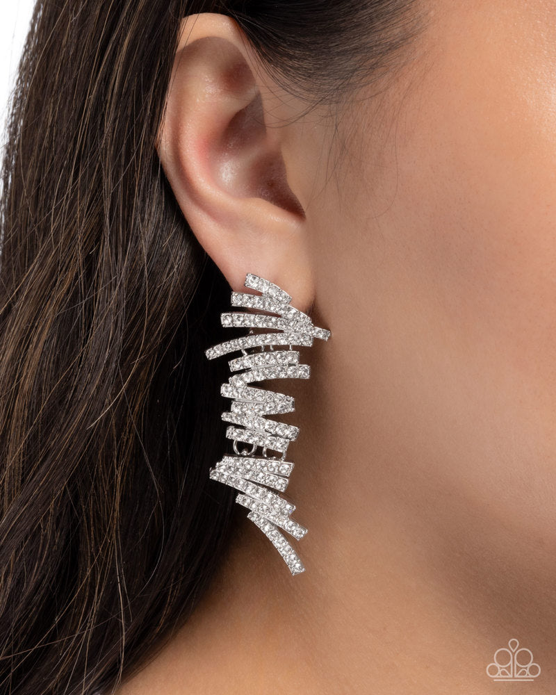 Scattered Surety Earrings - White image 3