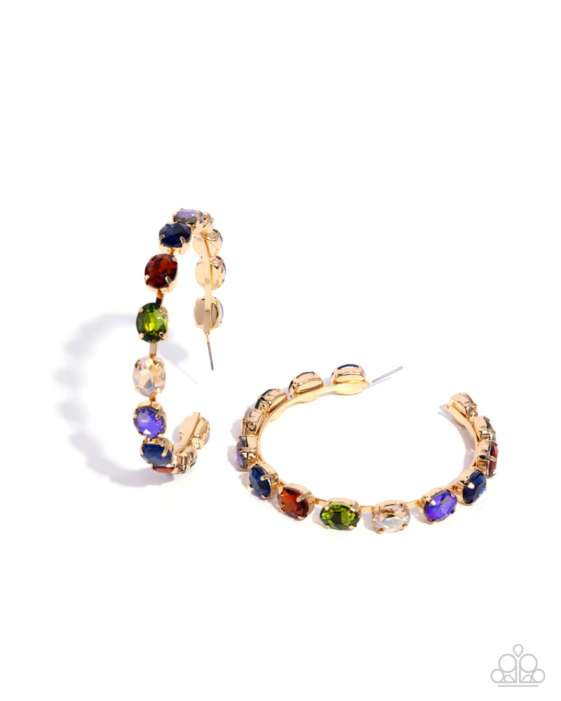 Grand Finale Glitz Earrings - Multi | Paparazzi Accessories image 2