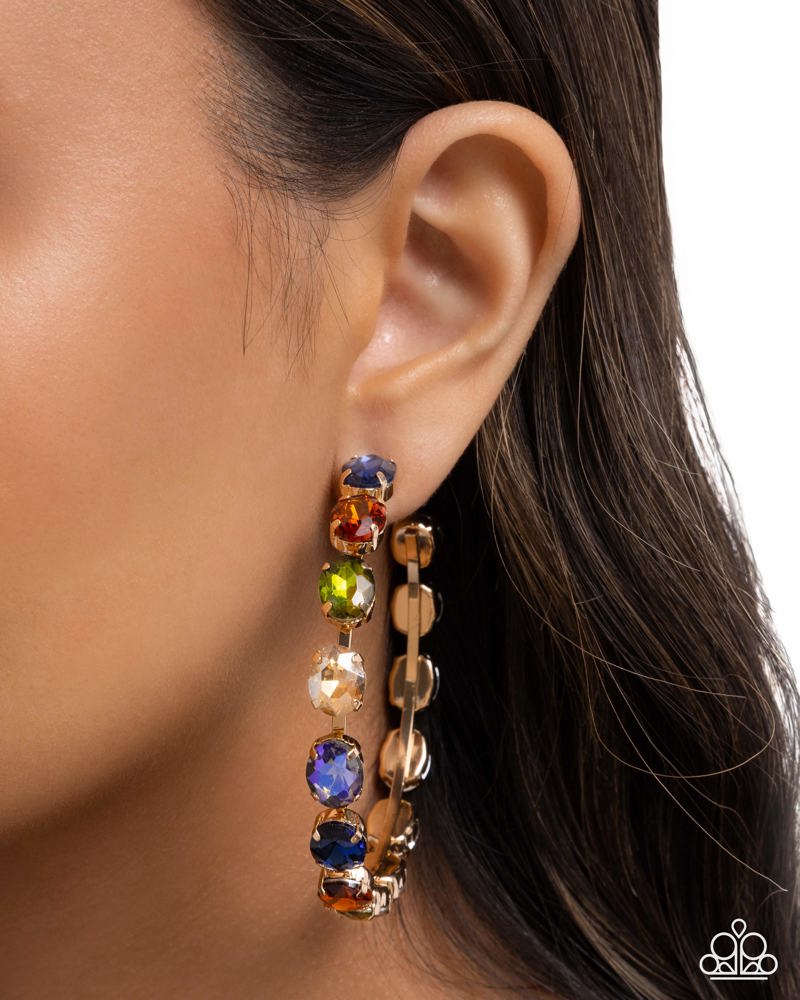 Grand Finale Glitz Earrings - Multi | Paparazzi Accessories