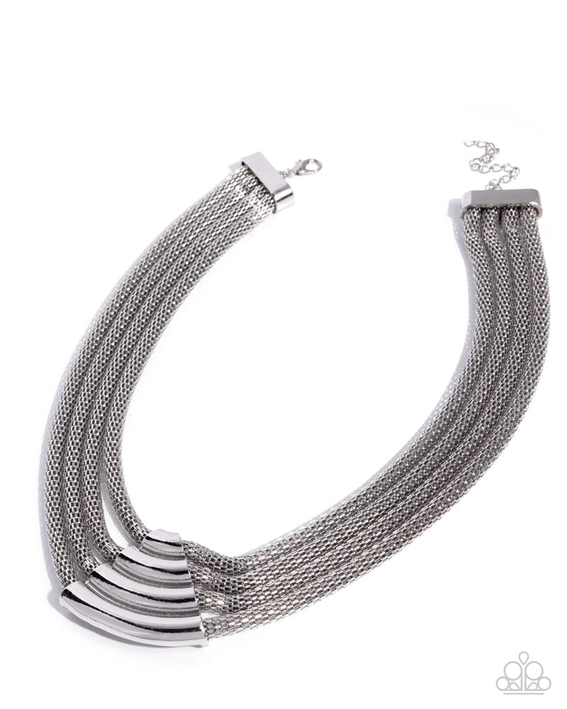 Get the MESH-age Necklace - Silver image 2