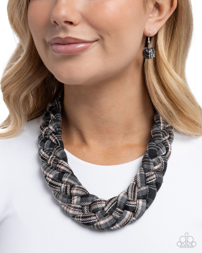 Fine Flannel - Black | Paparazzi Accessories
